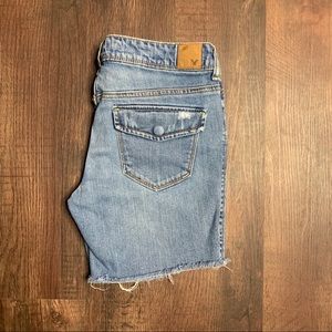 Distressed Vintage Flare Jean Shorts